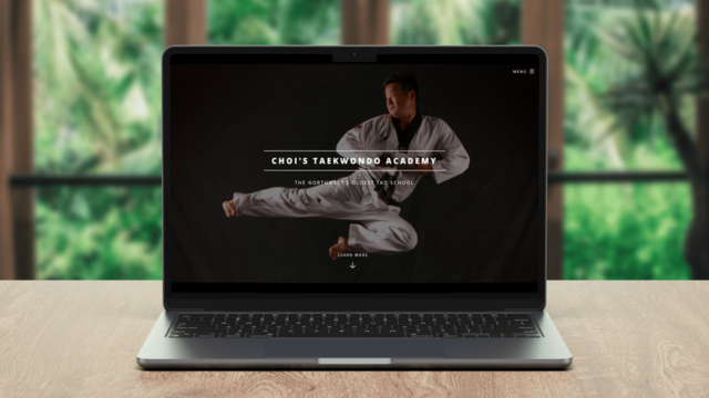 Martial arts studio mockup